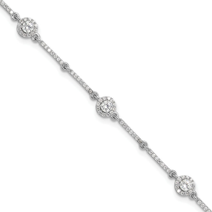 ☆TATIANA☆ Silver 925 Pearl Connect Chain Bracelet BR2186 TATIANA Silver 925 Pearl Connect Chain Bracelet BR2186
