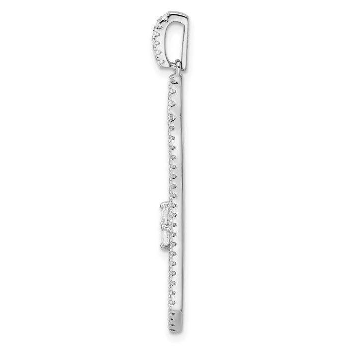 925 Sterling Silver Cubic Zirconia CZ Necklace Chain Pendant Charm