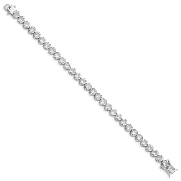 925 Sterling Silver Cubic Zirconia CZ Tennis Bracelet