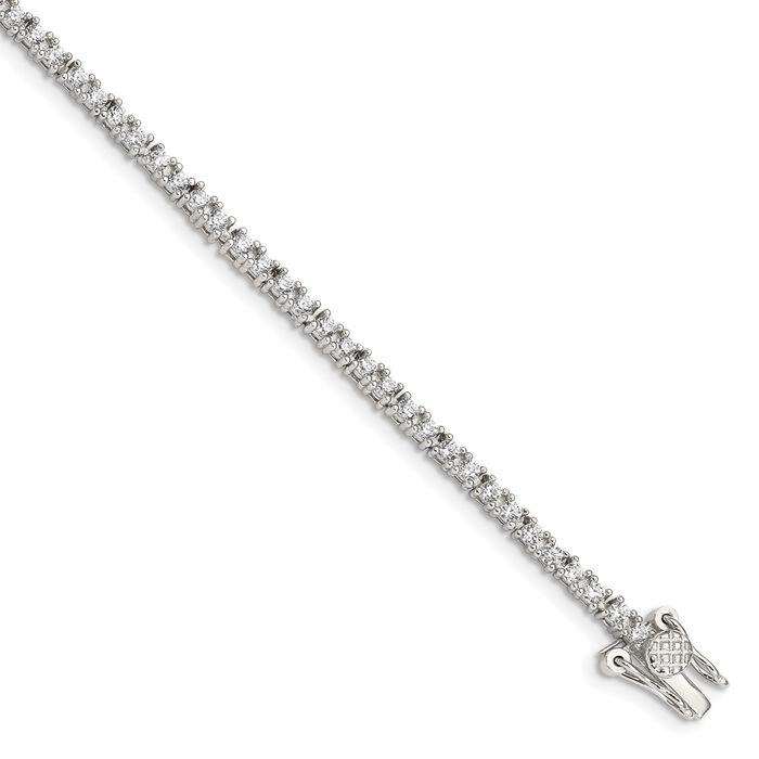 925 Sterling Silver Cubic Zirconia CZ Tennis Bracelet