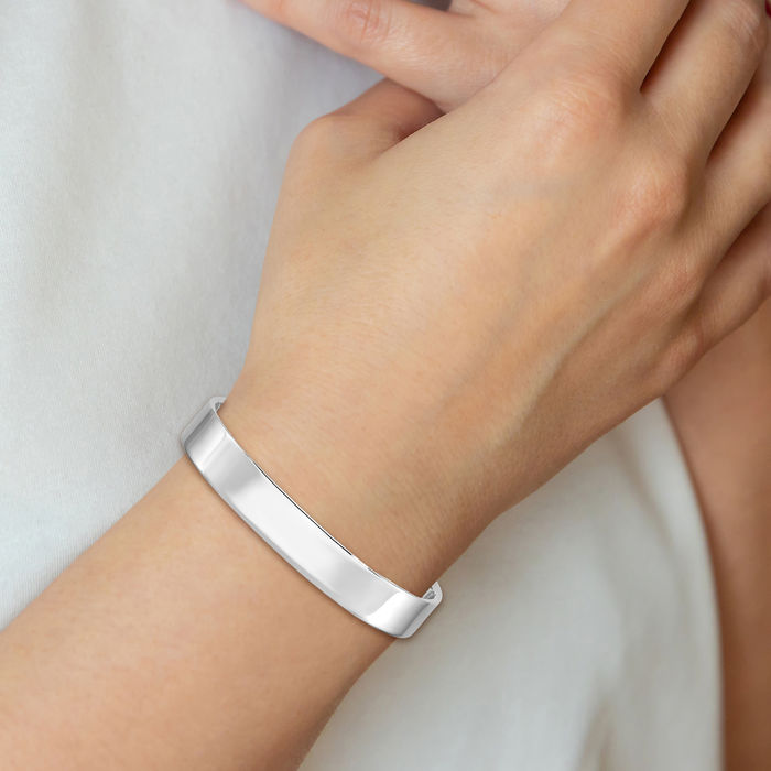 925 Sterling Silver 8mm Cuff Bracelet