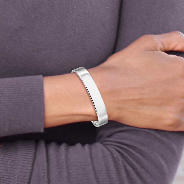 925 Sterling Silver 8mm Cuff Bracelet