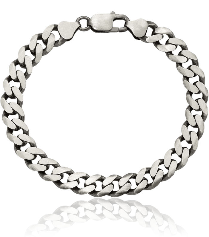 925 Sterling Silver Vintage Curb Link Chain Bracelet