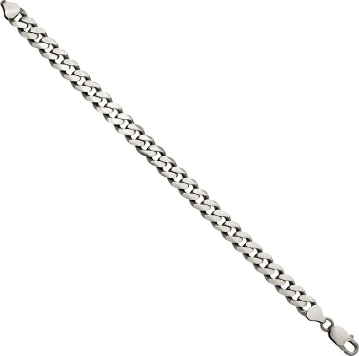 925 Sterling Silver Vintage Curb Link Chain Bracelet