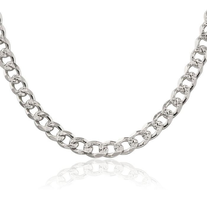 925 Sterling Silver Curb Link Chain Necklace