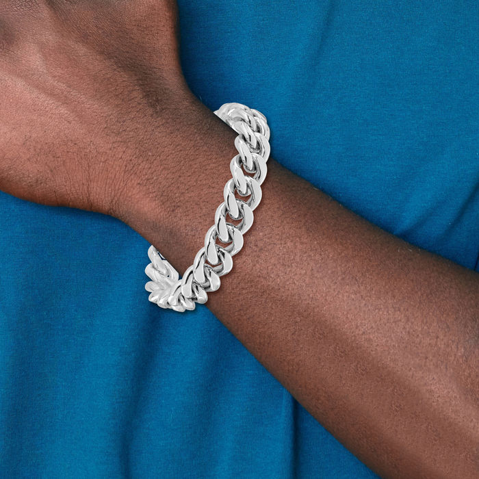 925 Sterling Silver Curb Link Mens Chain Bracelet