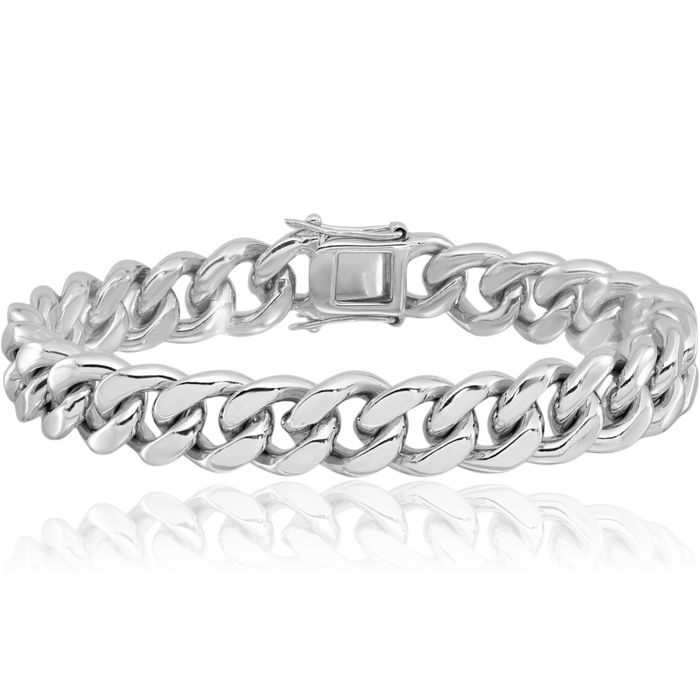 925 Sterling Silver Curb Link Mens Chain Bracelet