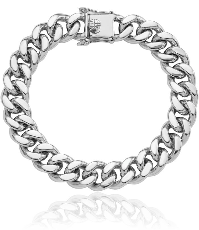 925 Sterling Silver Curb Link Mens Chain Bracelet