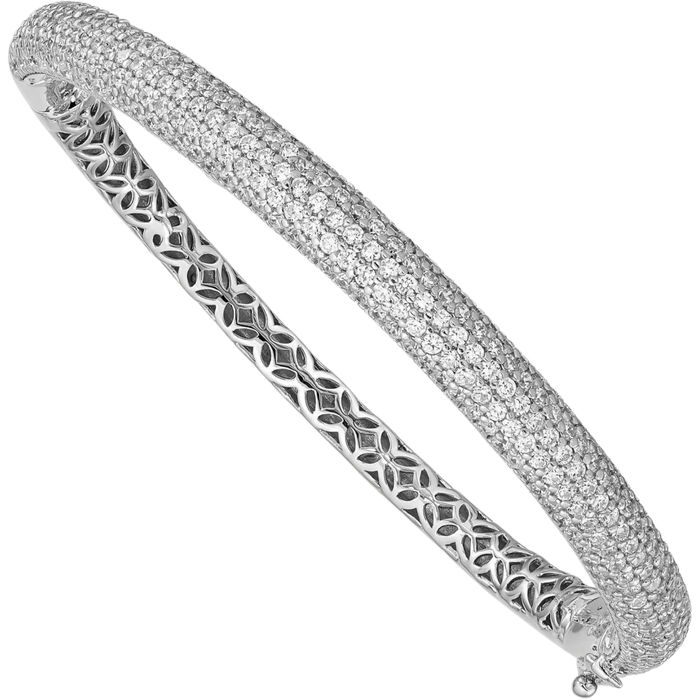 Bangle CZ .925 sterling silver outlets