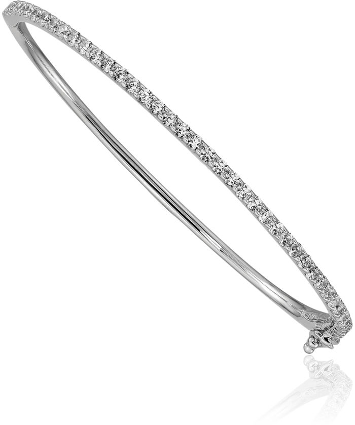 925 Sterling Silver Cubic Zirconia CZ Bangle Bracelet