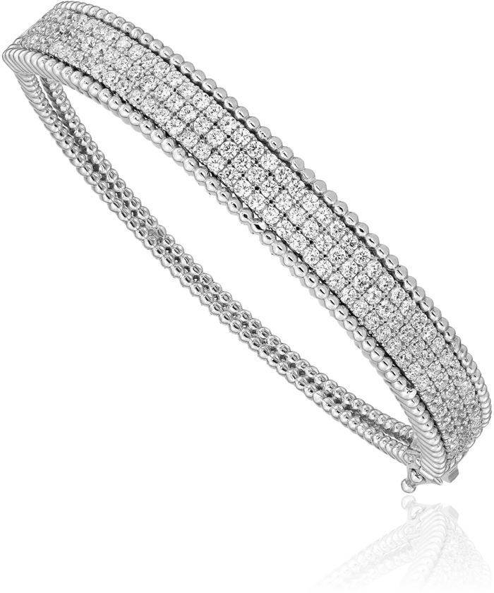 925 Sterling Silver Cubic Zirconia CZ Bangle Bracelet