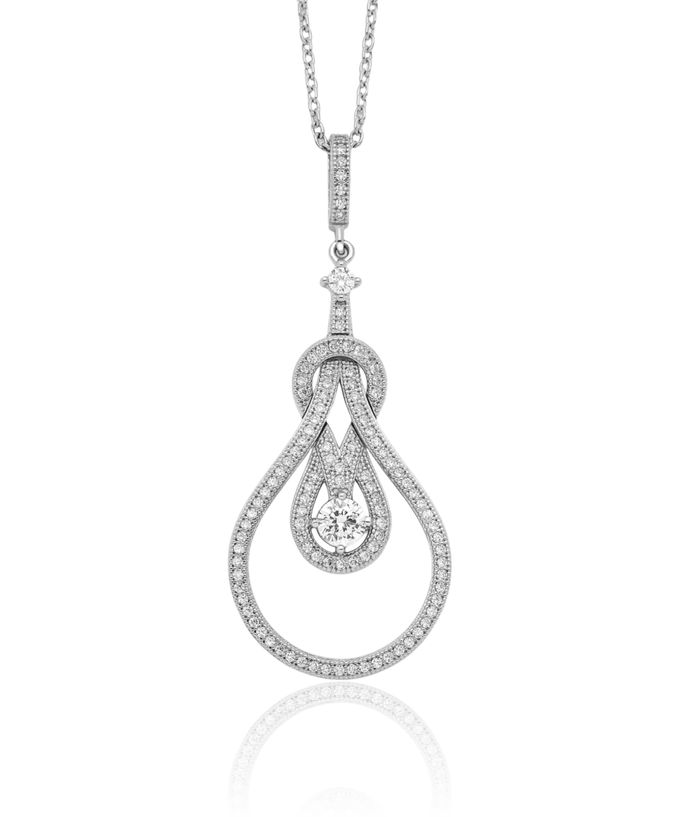 925 Sterling Silver Cubic Zirconia CZ Chain Necklace