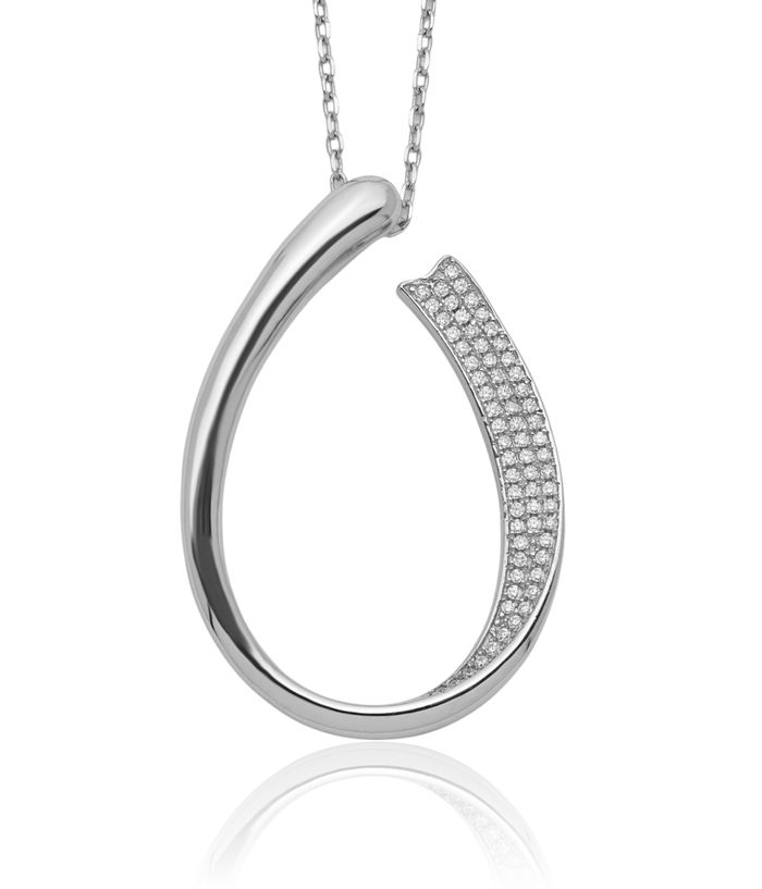 925 Sterling Silver Cubic Zirconia CZ Necklace Chain