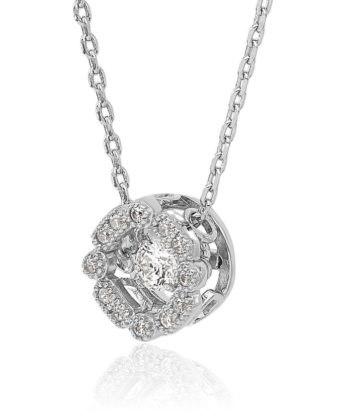 925 Sterling Silver Cubic Zirconia CZ Necklace Chain