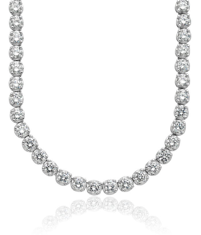 925 Sterling Silver Cubic Zirconia CZ Necklace Chain