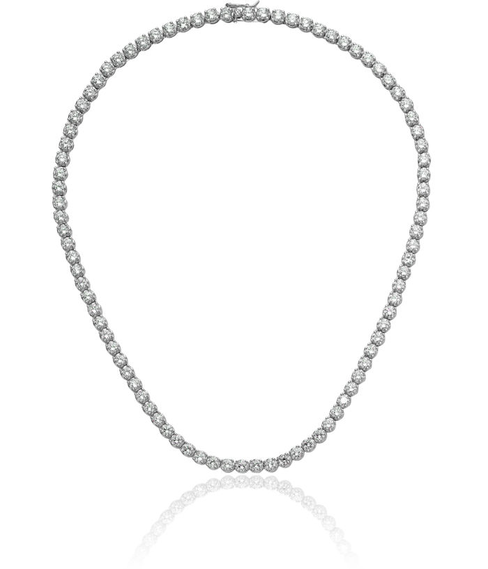 925 Sterling Silver Cubic Zirconia CZ Necklace Chain