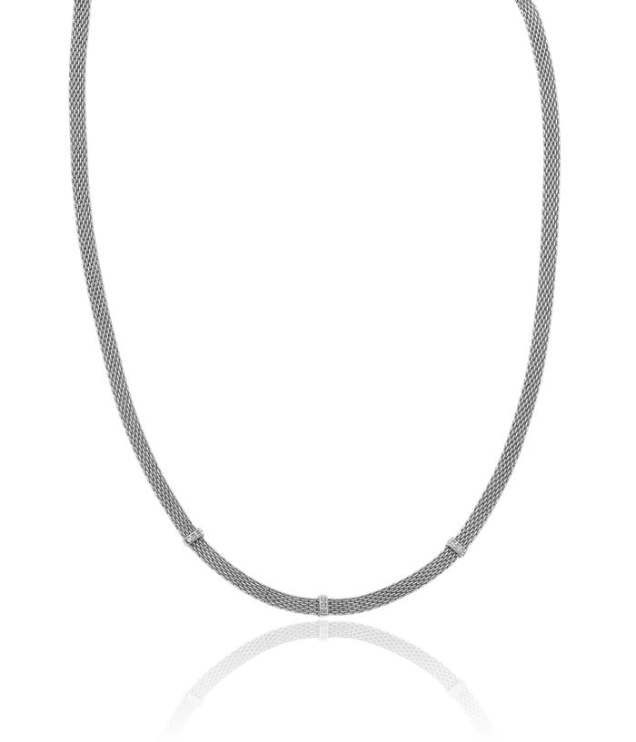 925 Sterling Silver Cubic Zirconia CZ Chain Necklace