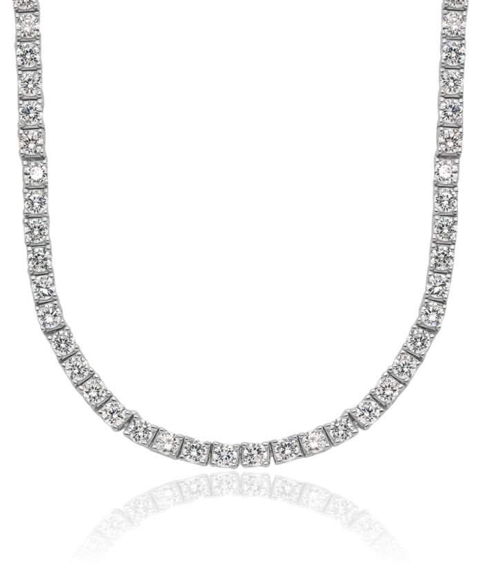 925 Sterling Silver Cubic Zirconia CZ Necklace Chain