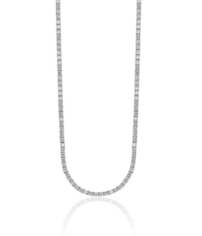 925 Sterling Silver Cubic Zirconia CZ Necklace Chain