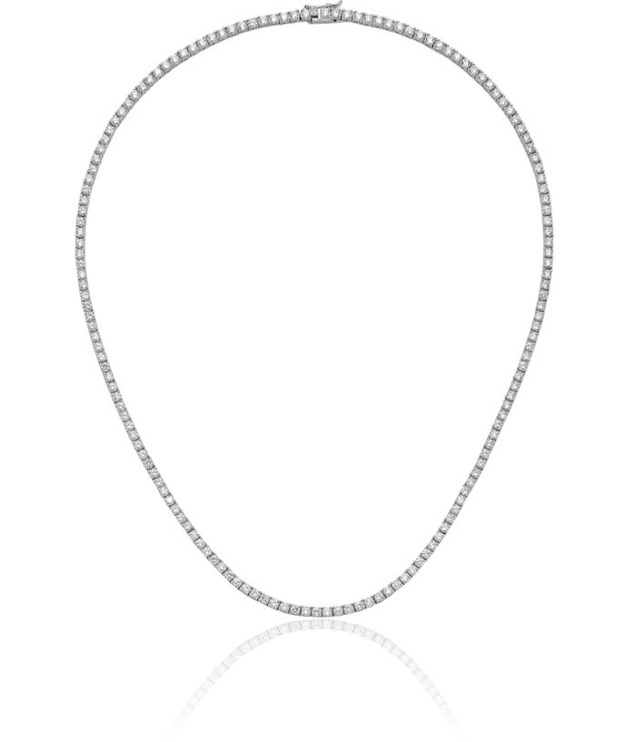 925 Sterling Silver Cubic Zirconia CZ Necklace Chain