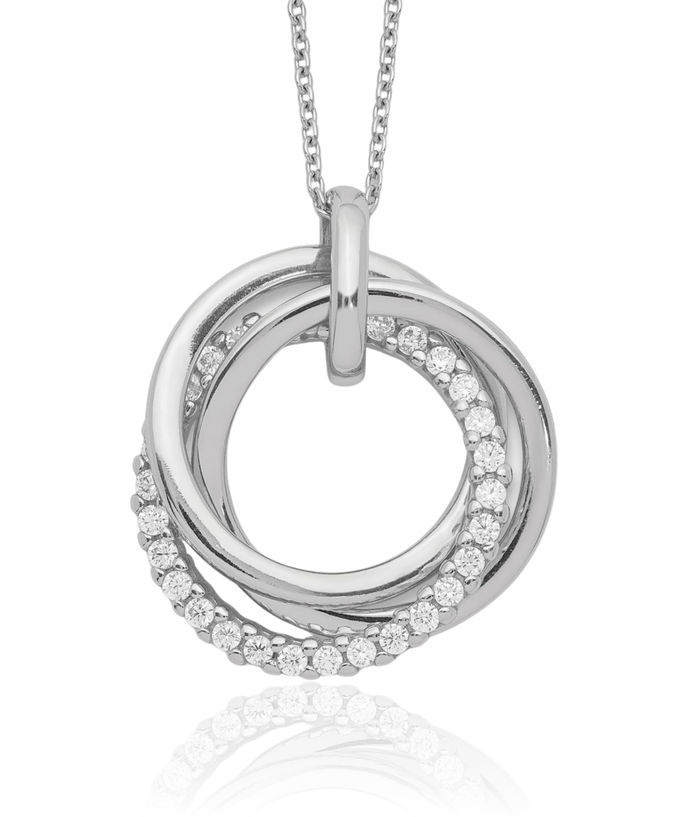 925 Sterling Silver Cubic Zirconia CZ Chain Necklace