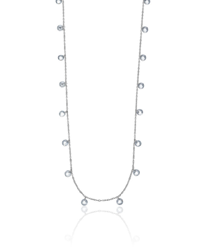 925 Sterling Silver Cubic Zirconia CZ Necklace Chain