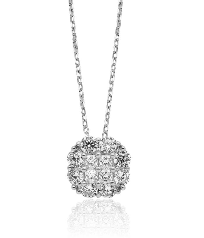 925 Sterling Silver Cubic Zirconia CZ Necklace Chain