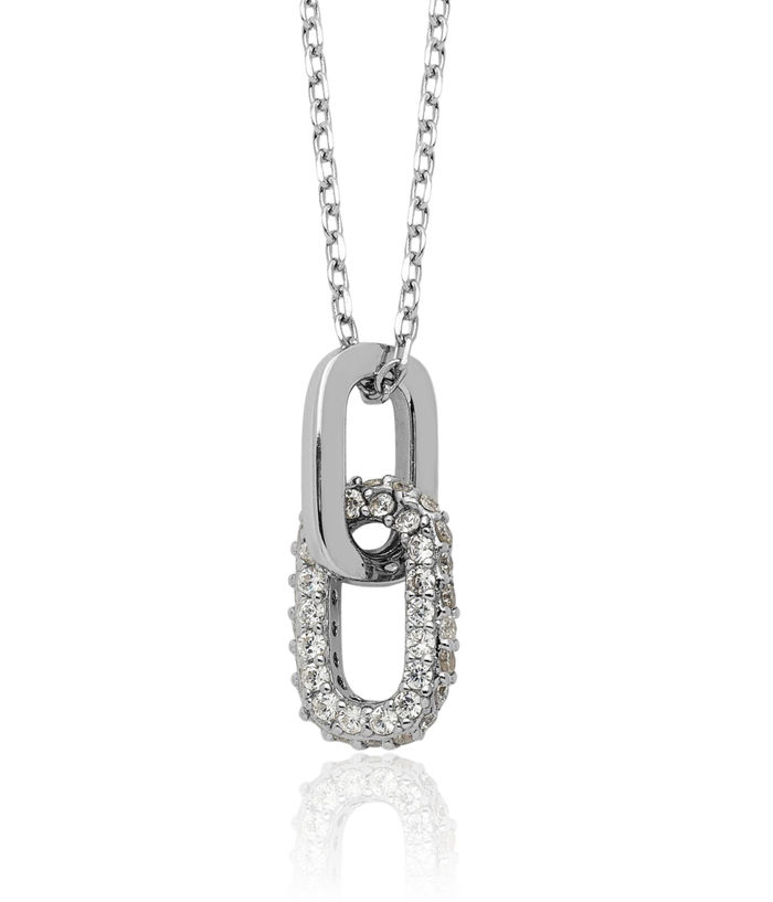 925 Sterling Silver Cubic Zirconia CZ Necklace Chain