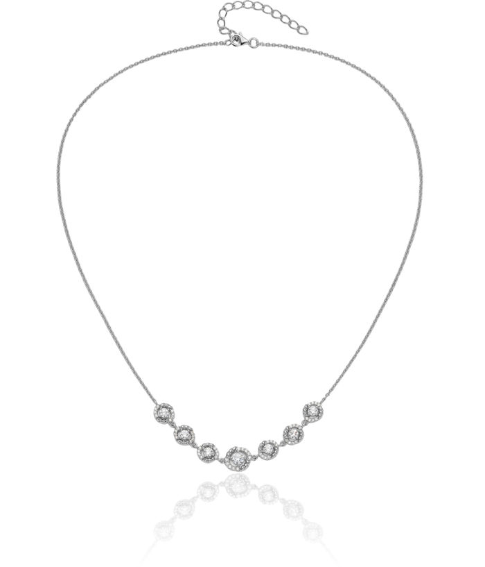 925 Sterling Silver Cubic Zirconia CZ Necklace Chain