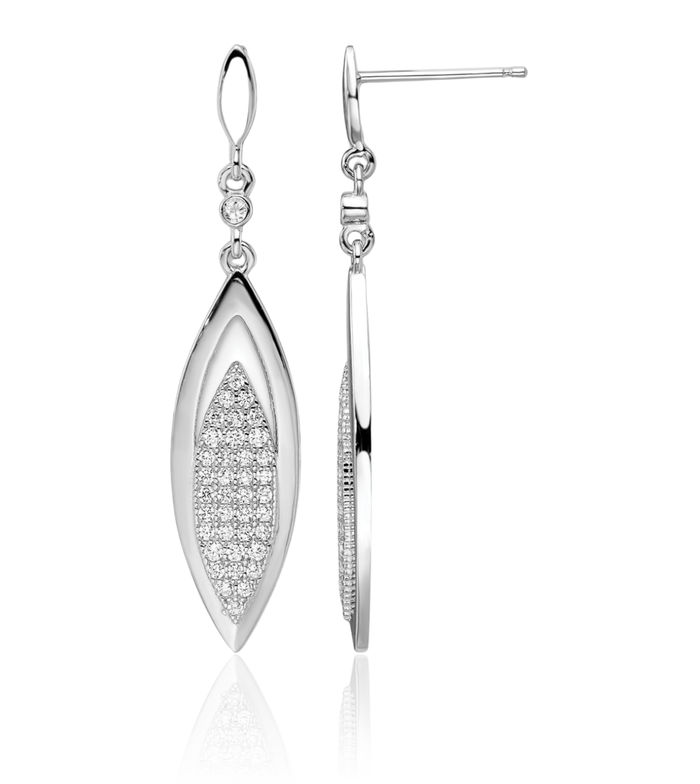 925 Sterling Silver Cubic Zirconia CZ Drop Dangle Earrings