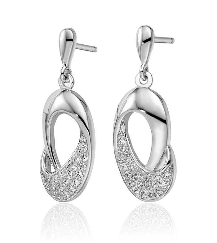 925 Sterling Silver Cubic Zirconia CZ Drop Dangle Earrings