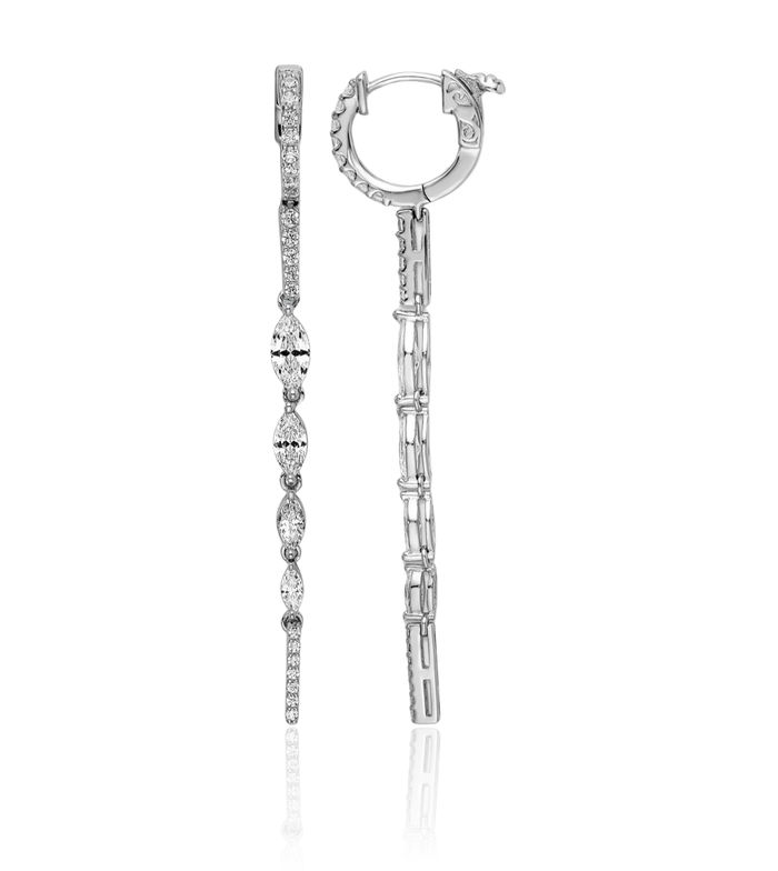 925 Sterling Silver Cubic Zirconia CZ Drop Dangle Earrings