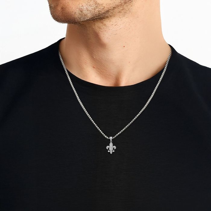☆Hei☆ lilies pendant necklace HE23SMNSG970XXFR Sterling Silver Lily Necklace * Lily Charm * Lily Flower
