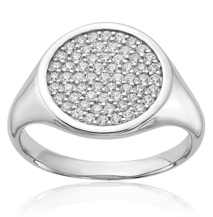 925 Sterling Silver Cubic Zirconia CZ Mens Ring