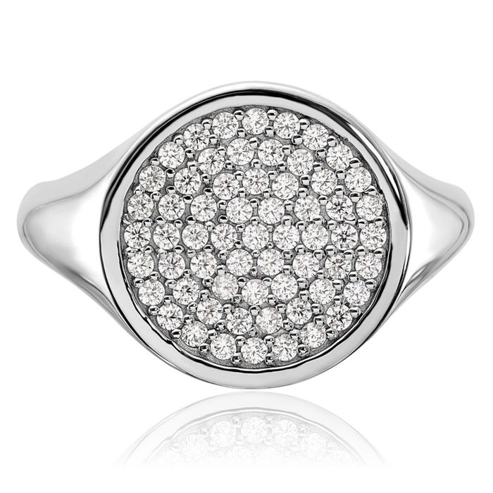 925 Sterling Silver Cubic Zirconia CZ Mens Ring