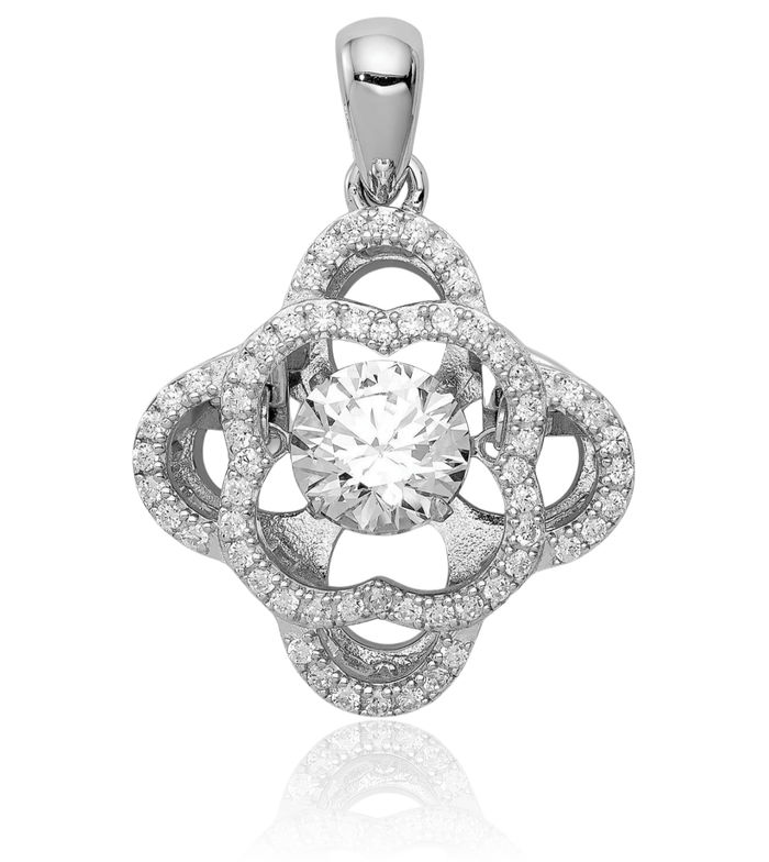 925 Sterling Silver Cubic Zirconia CZ Necklace Chain Pendant Charm