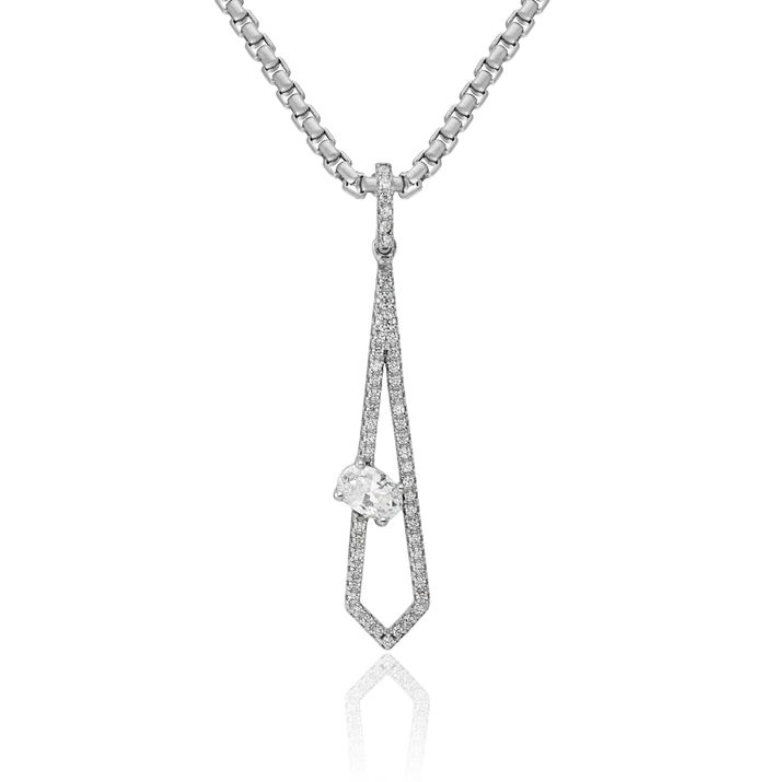 925 Sterling Silver Cubic Zirconia CZ Necklace Chain Pendant Charm