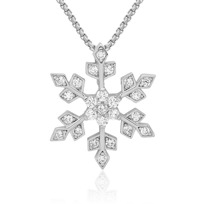 925 Sterling Silver Cubic Zirconia CZ Slide Necklace Chain Pendant Charm