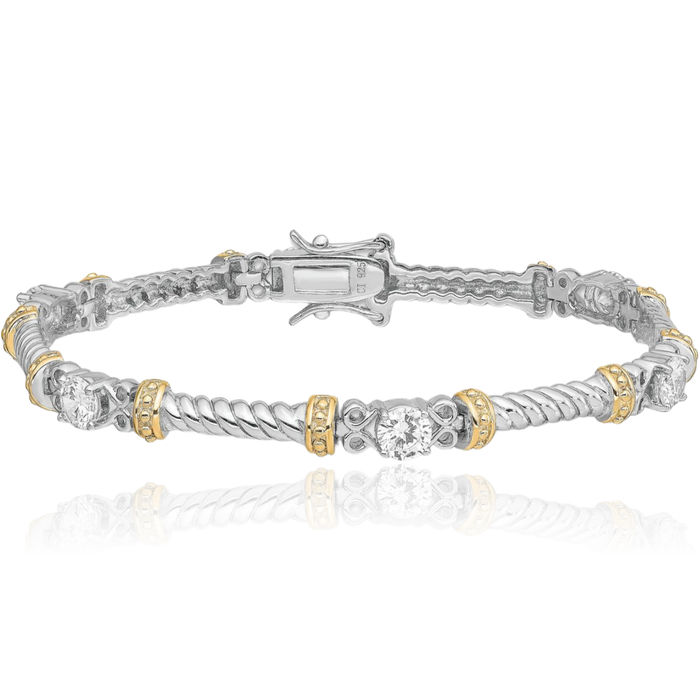 925 Sterling Silver Cubic Zirconia CZ Tennis Bracelet