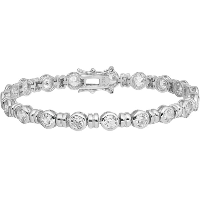 925 Sterling Silver Cubic Zirconia CZ Tennis Bracelet