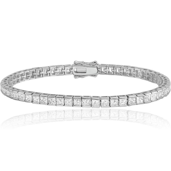 925 Sterling Silver Cubic Zirconia CZ Tennis Bracelet