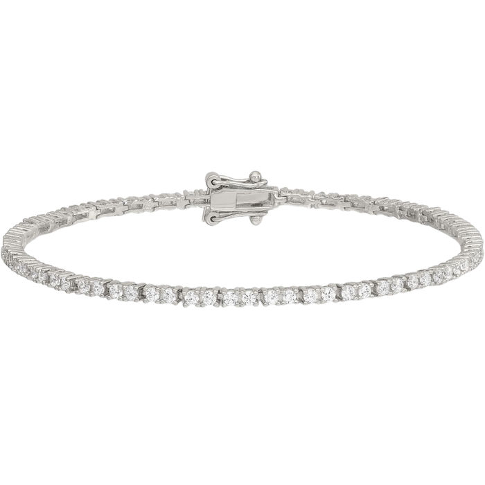 925 Sterling Silver Cubic Zirconia CZ Tennis Bracelet