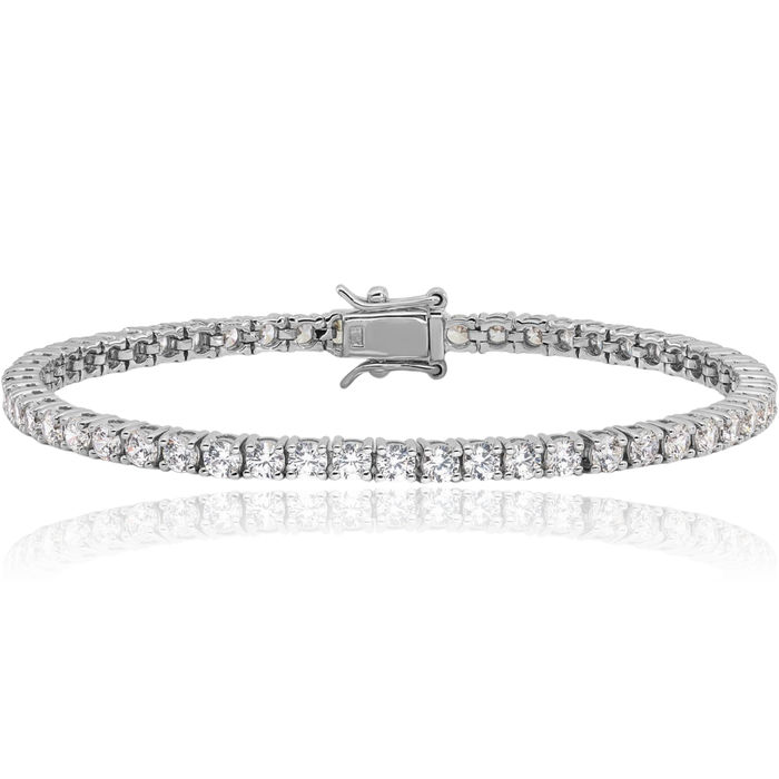 925 Sterling Silver Cubic Zirconia CZ Tennis Bracelet