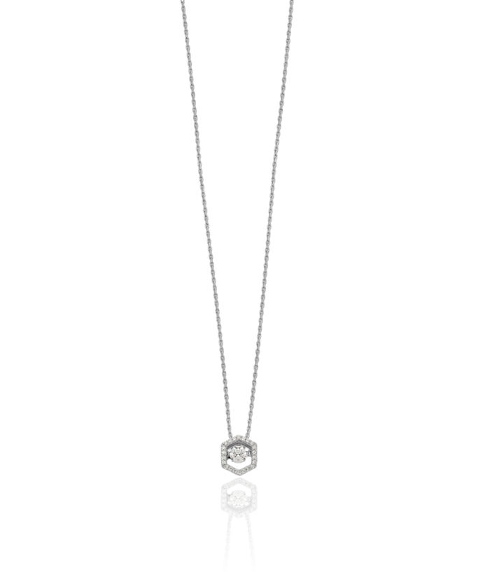 925 Sterling Silver Dangling Cubic Zirconia CZ Necklace Chain