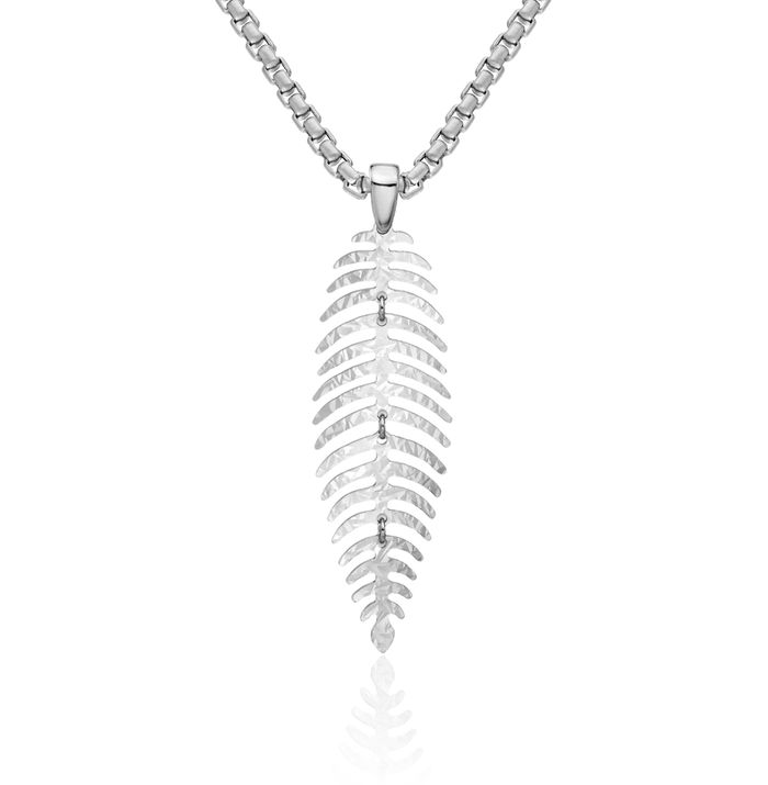 925 Sterling Silver Dangling Leaf Flowers Necklace Chain Pendant Charm