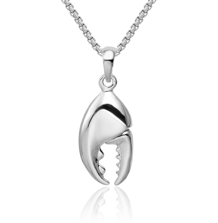 925 Sterling Silver Dangling Lobster Claw Necklace Chain Pendant Charm