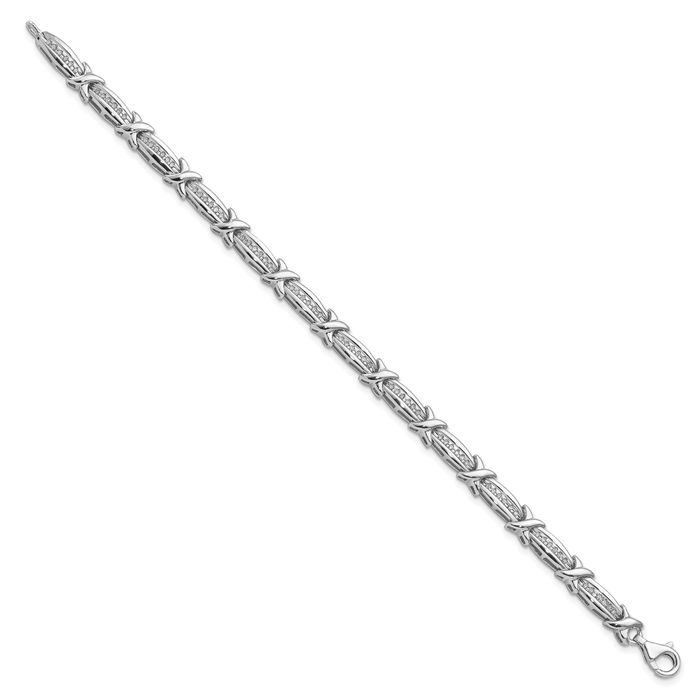 925 Sterling Silver Diamond Tennis Bracelet