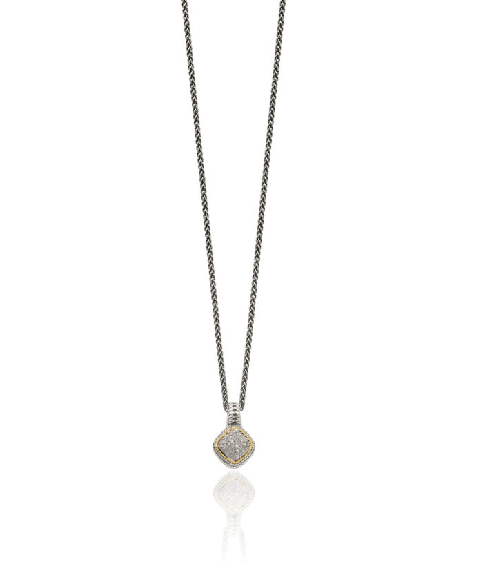 925 Sterling Silver Diamond Chain Necklace