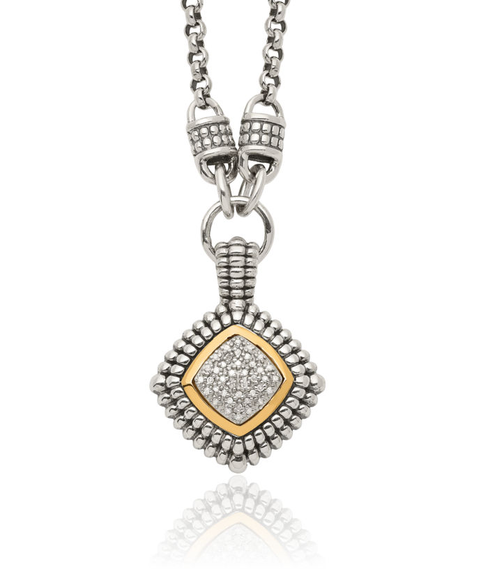 925 Sterling Silver Vintage Diamond Chain Necklace