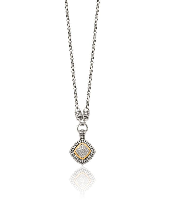 925 Sterling Silver Vintage Diamond Chain Necklace
